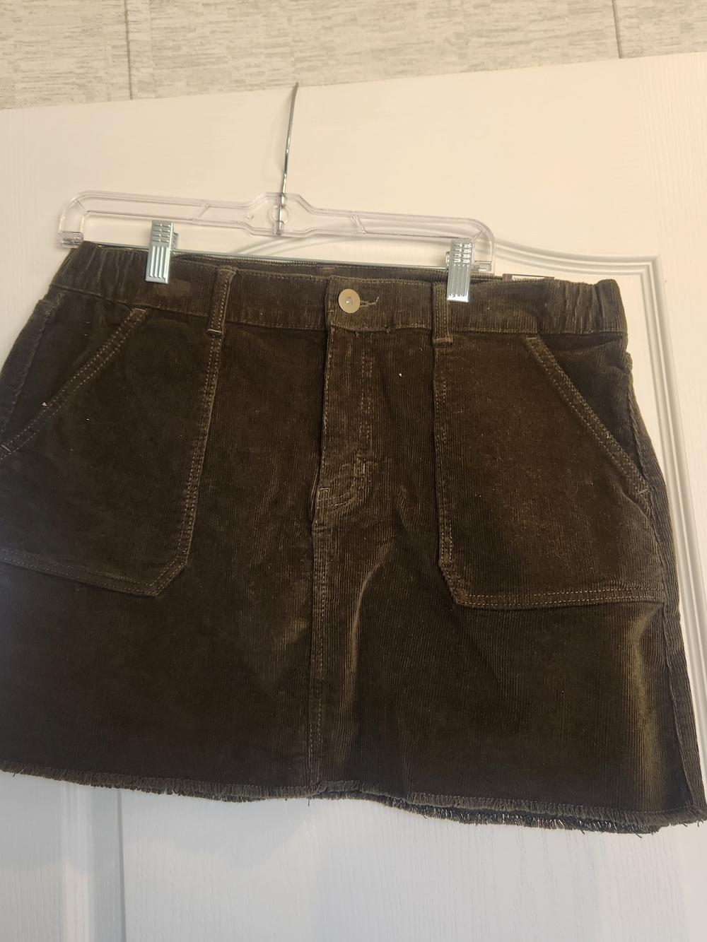 No Boundaries Olive Green Corduroy Mini Skirt XL BNWT